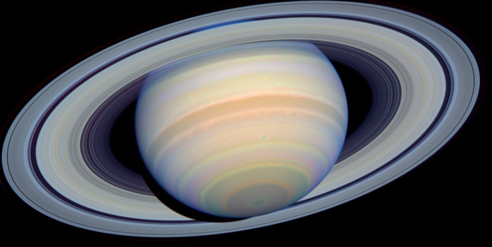 Сатурн через телескоп Хаббл